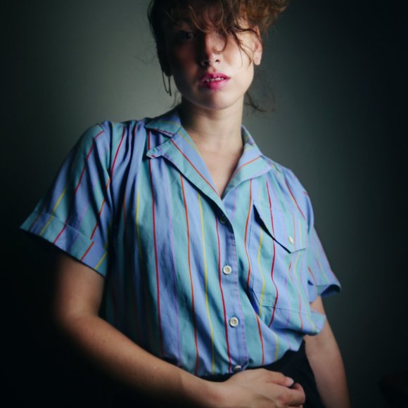 Liz Claiborne Tops - VINTAGE Liz Claiborne Striped Short Sleeve Blouse